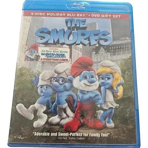 The Smurfs 3-disc Holiday Blue Ray Set -USED - Picture 1 of 4